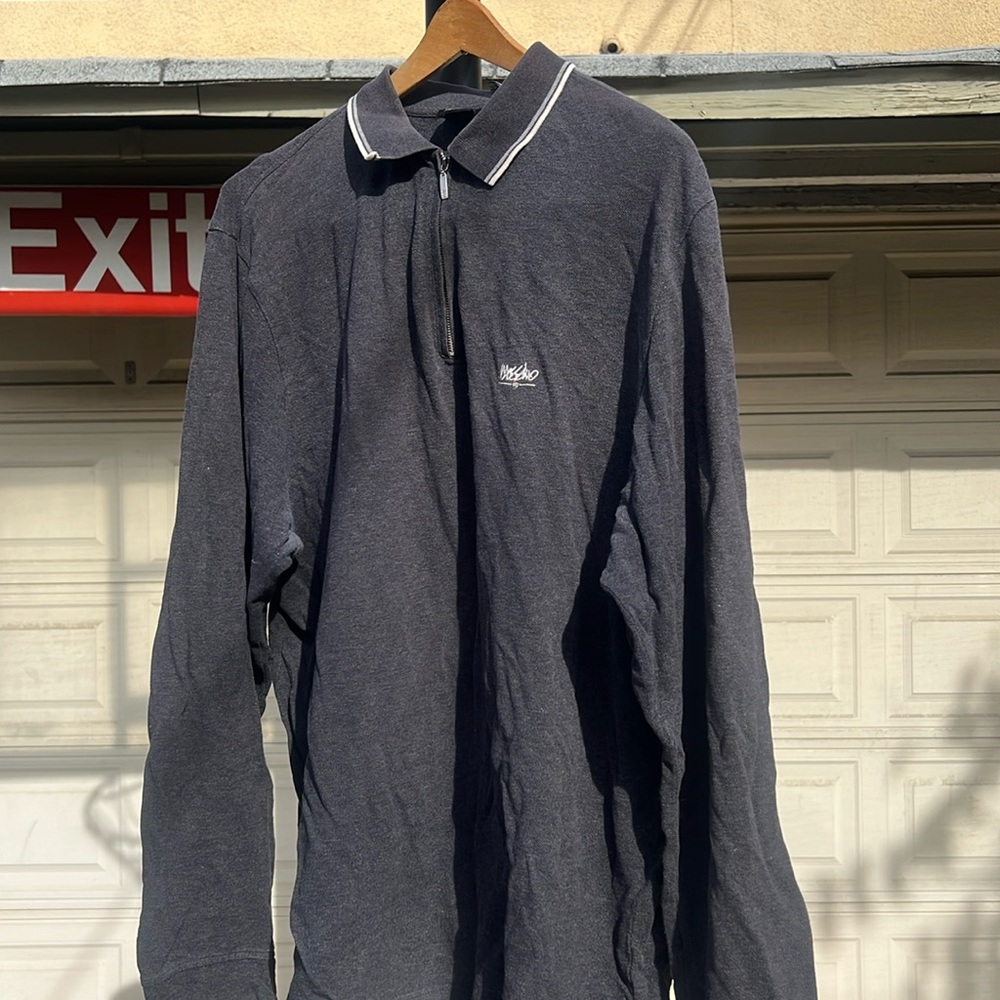 Men's Mossimo Zippered Gray/Black polo Size xxl 1999